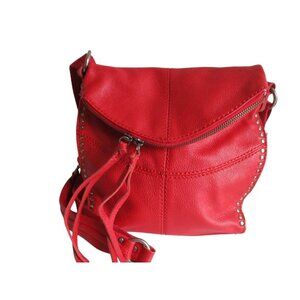 *The SAK Red Pebbled Leather Crossbody Shoulder Bag
